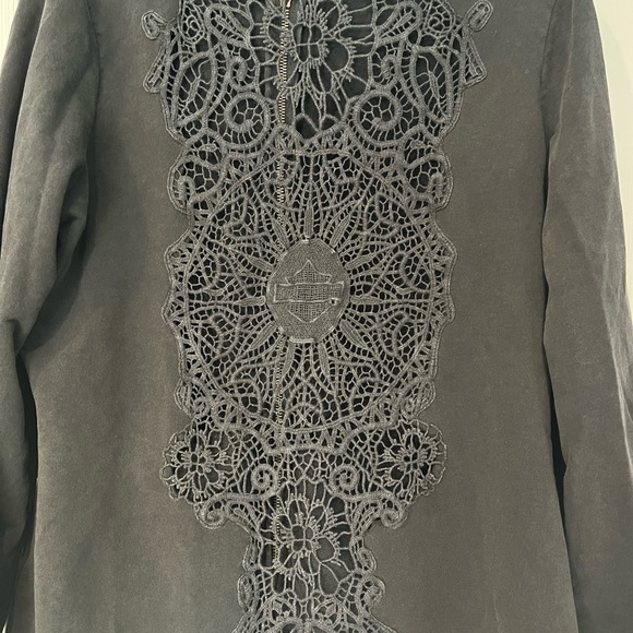 Harley Davidson light jacket/sweatshirt. Washed black/charcoal color. - Picture 5 of 6